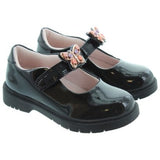 Lelli Kelly LK8915 (NE03) Lucy Butterfly Black Patent School Shoes