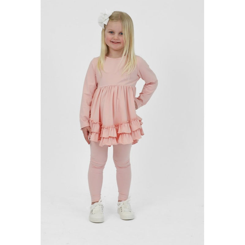 Harris Kids "Mae" Girls Frilly Legging Tracksuit - Pink