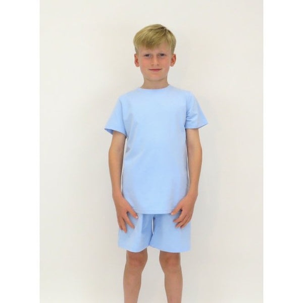 HARRIS KIDS "Marco" Boys Plain T-Shirt and Short Set - Blue