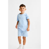 "Marco" Boys Plain T-Shirt and Short Set Blue