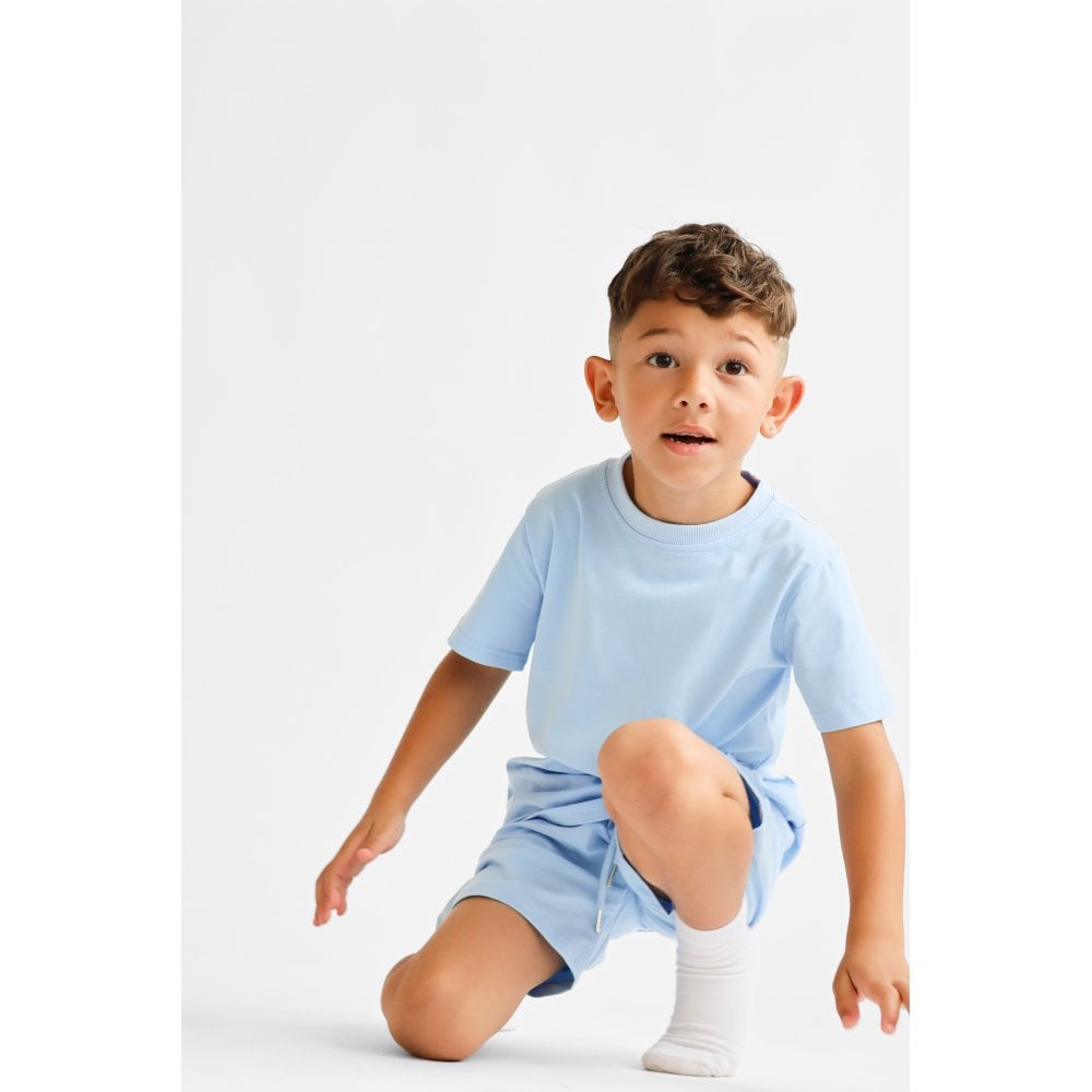 "Marco" Boys Plain T-Shirt and Short Set Blue