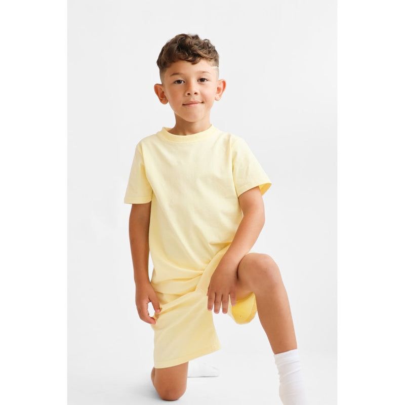 "Marco" Boys Plain T-Shirt and Short Set - Lemon