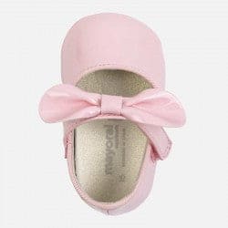 Mayoral Baby Pink Patent Pram Bow Shoes - 9286