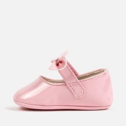 Mayoral Baby Pink Patent Pram Bow Shoes - 9286