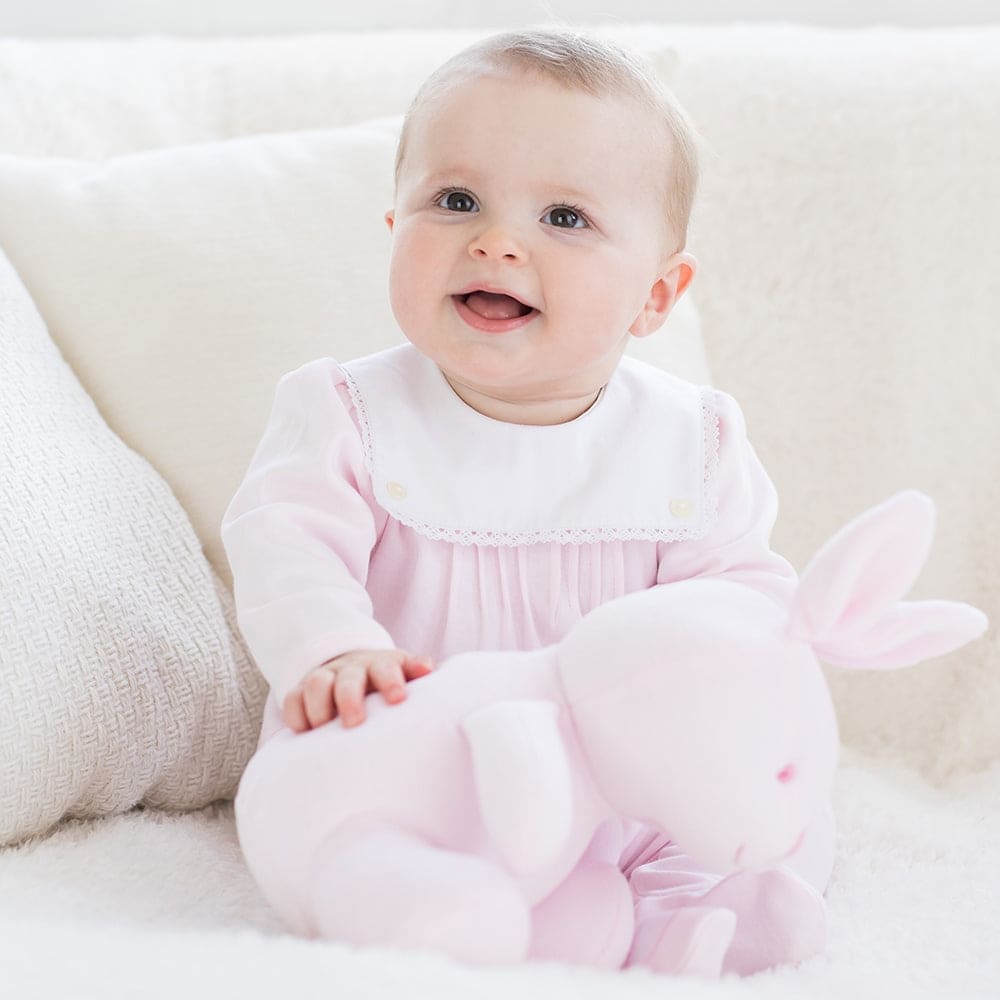 Emile et Rose Premature Tiny Baby Girls Pink Babygrow & Matching Hat - Nell - Sleepsuit