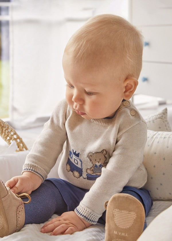 Mayoral Baby Boys Three Piece Set Jumper, Shorts Tights 2240