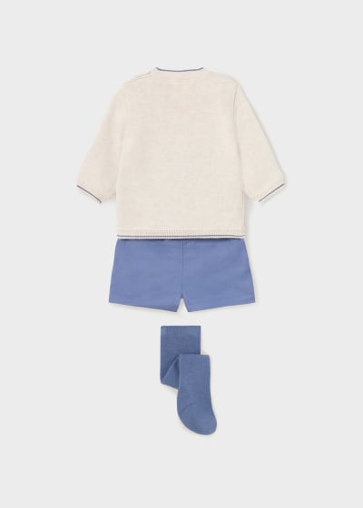 Mayoral Baby Boys Three Piece Set - Jumper, Shorts & Tights - 2240