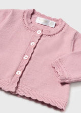 Mayoral Baby Girls Pink Bunny Rabbit velour Three Piece Set - Romper, Blouse & Cardigan  - 2245