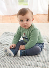 Mayoral 3 Piece Puppy Set - Jumper, Short & Tights - 2244 - Green