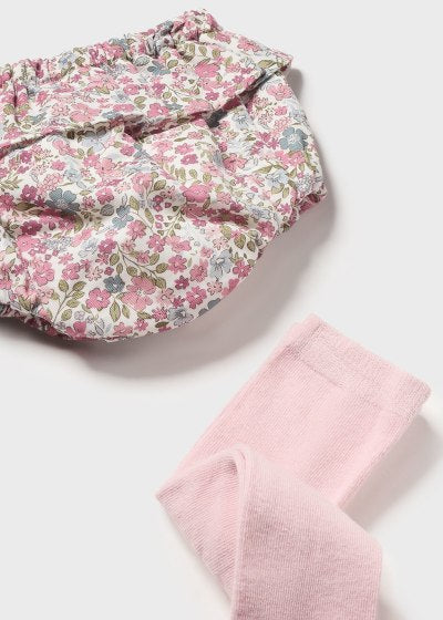 Mayoral Baby Girls Three Piece Set - Jumper, Frilly Jam Pants & Tights - 2243 - Rosa Baby