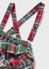 Mayoral Three Piece Set With Cardigan - 2238 - Red & Green Tartan
