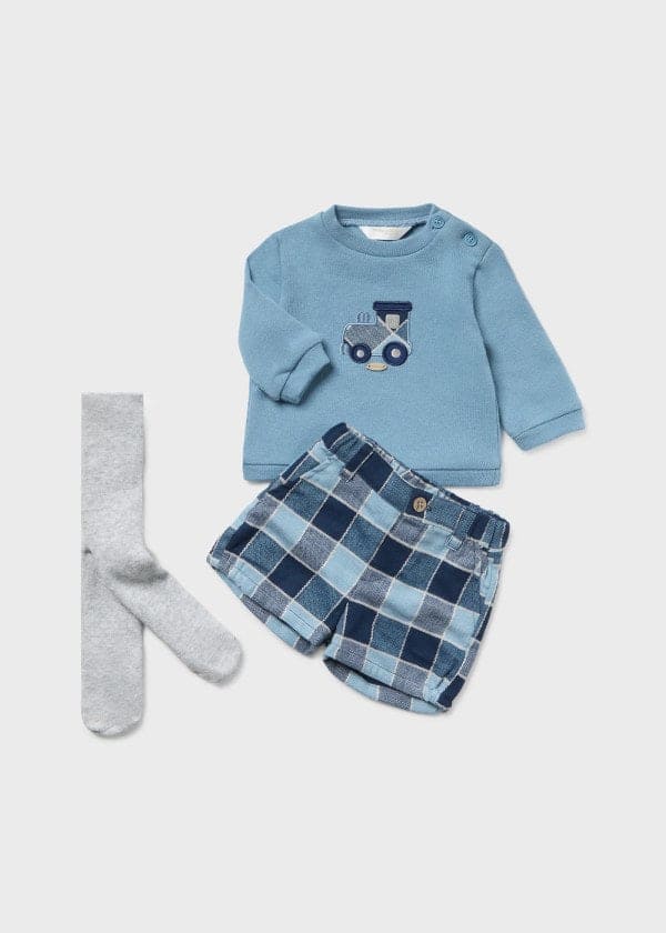 Mayoral Baby Boys Three Piece Set - Jumper, Shorts & Tights - 2250