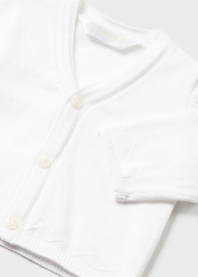 Mayoral Baby Boys White Cardigan - 1379