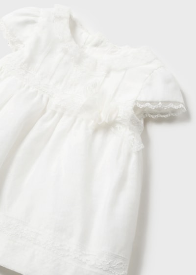 Mayoral Baby Girls Chiffon Dress & Nappy Cover - 1821