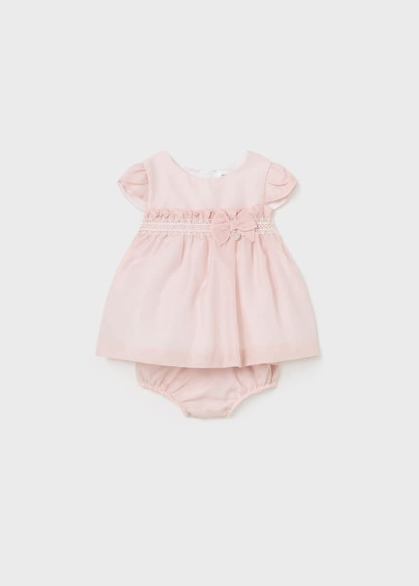 Mayoral Nude Pink Baby Girls Dress - 1822