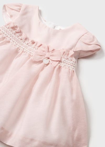 Mayoral Nude Pink Baby Girls Dress - 1822