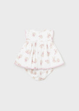 Mayoral Baby Girls Bunny Rabbit Print Dress & Satin Nappy Cover - 1807