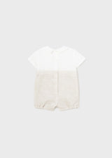 Mayoral Newborn Formal Romper European Linen - Beige - 1635