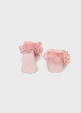 Mayoral Baby Girls "Rosa Baby" Pink Lace Socks & Matching Headband Set - 9869