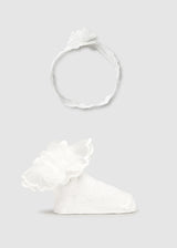 Mayoral Baby Girls White Lace Socks & Matching Headband Set - 9869