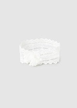 Mayoral Baby Girls White Lace Socks & Matching Headband Set - 9869