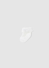 Mayoral White Plumeti Socks With Frilly Trim - 9712