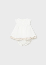Mayoral Ivory & Beige Dress & Pants Set - 1828
