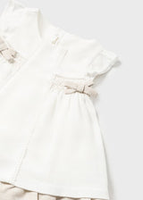 Mayoral Ivory & Beige Dress & Pants Set - 1828