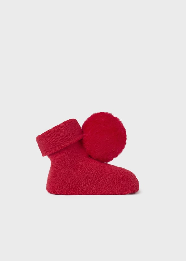 Mayoral Pom Pom Socks And Headband Set  - 9657 - Red