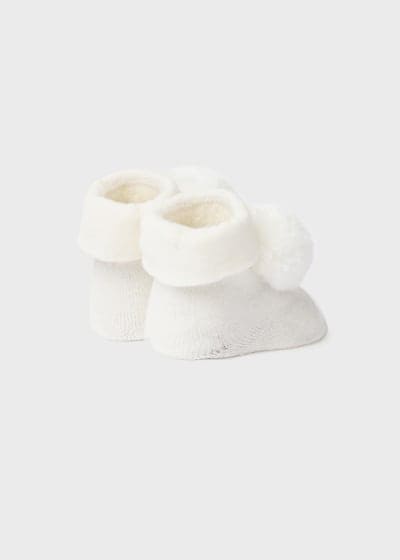 Mayoral Pom Pom Socks And Headband Set - 9657 - Ivory