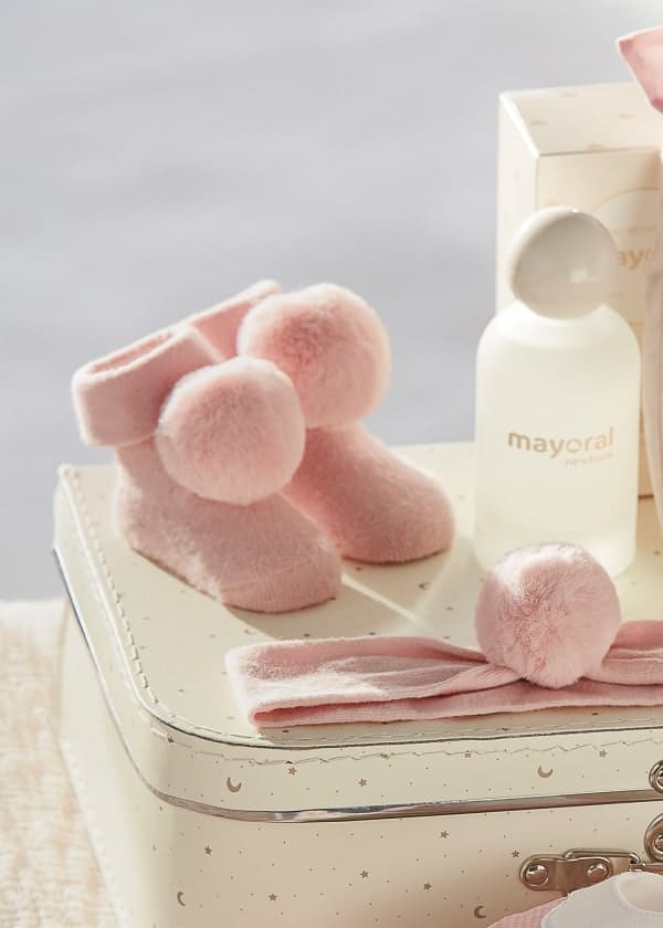 Mayoral Pom Pom Socks And Headband Set - 9657 - Pink