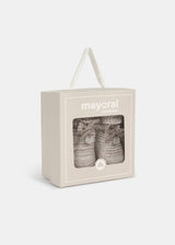 Mayoral Newborn tricot booties Better Cotton 9696 Beige