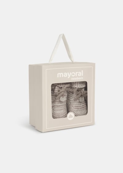 Mayoral Newborn tricot booties Better Cotton 9696 Beige