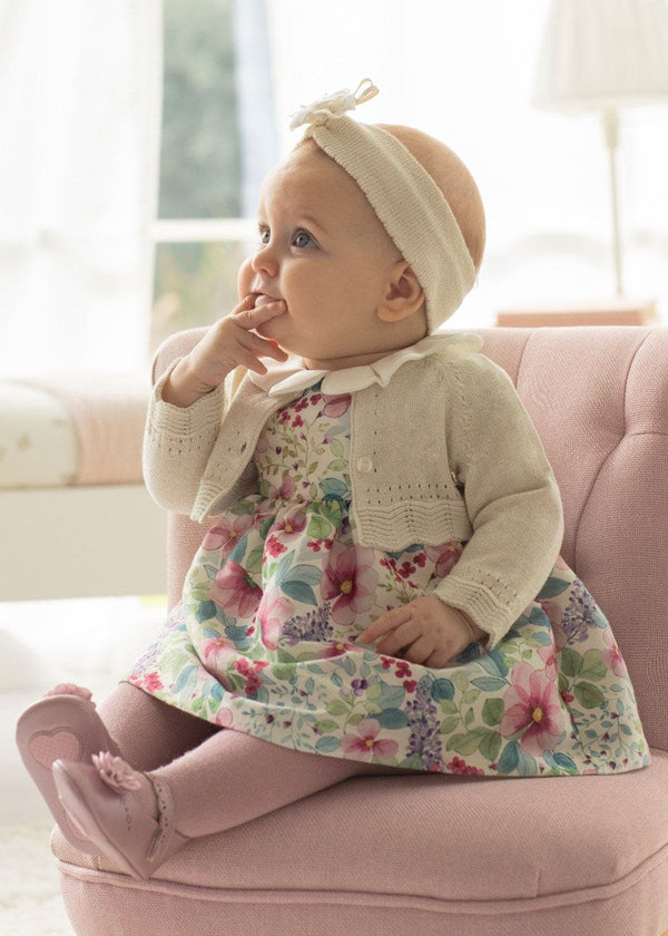 Mayoral Baby Girls tricot cotton cardigan Better Cotton - Champagne - 307 - 74 - Champagne