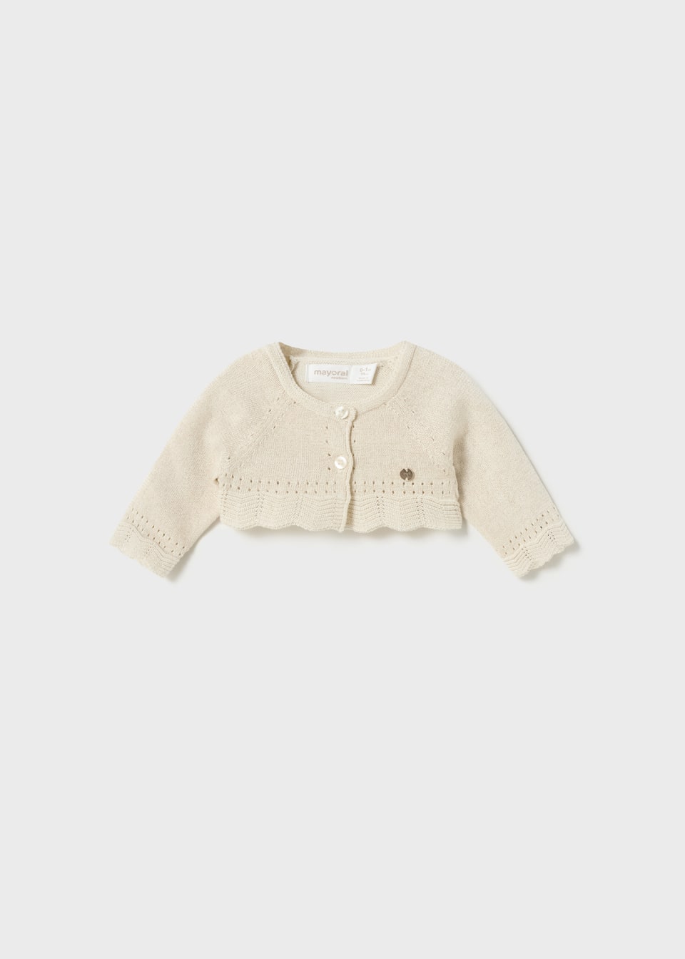 Mayoral Baby Girls tricot cotton cardigan Better Cotton - Champagne - 307 - 74 - Champagne