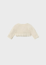 Mayoral Baby Girls tricot cotton cardigan Better Cotton - Champagne - 307 - 74 - Champagne