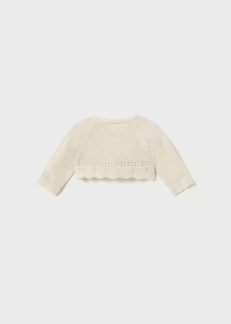 Mayoral Baby Girls tricot cotton cardigan Better Cotton - Champagne - 307 - 74 - Champagne
