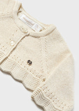 Mayoral Baby Girls tricot cotton cardigan Better Cotton - Champagne - 307 - 74 - Champagne