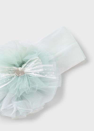 Mayoral Tulle Flower Elasticated Headband - 9728 - Jade