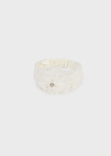 Mayoral Tulle Flower Elasticated Headband - 9728 - Ivory