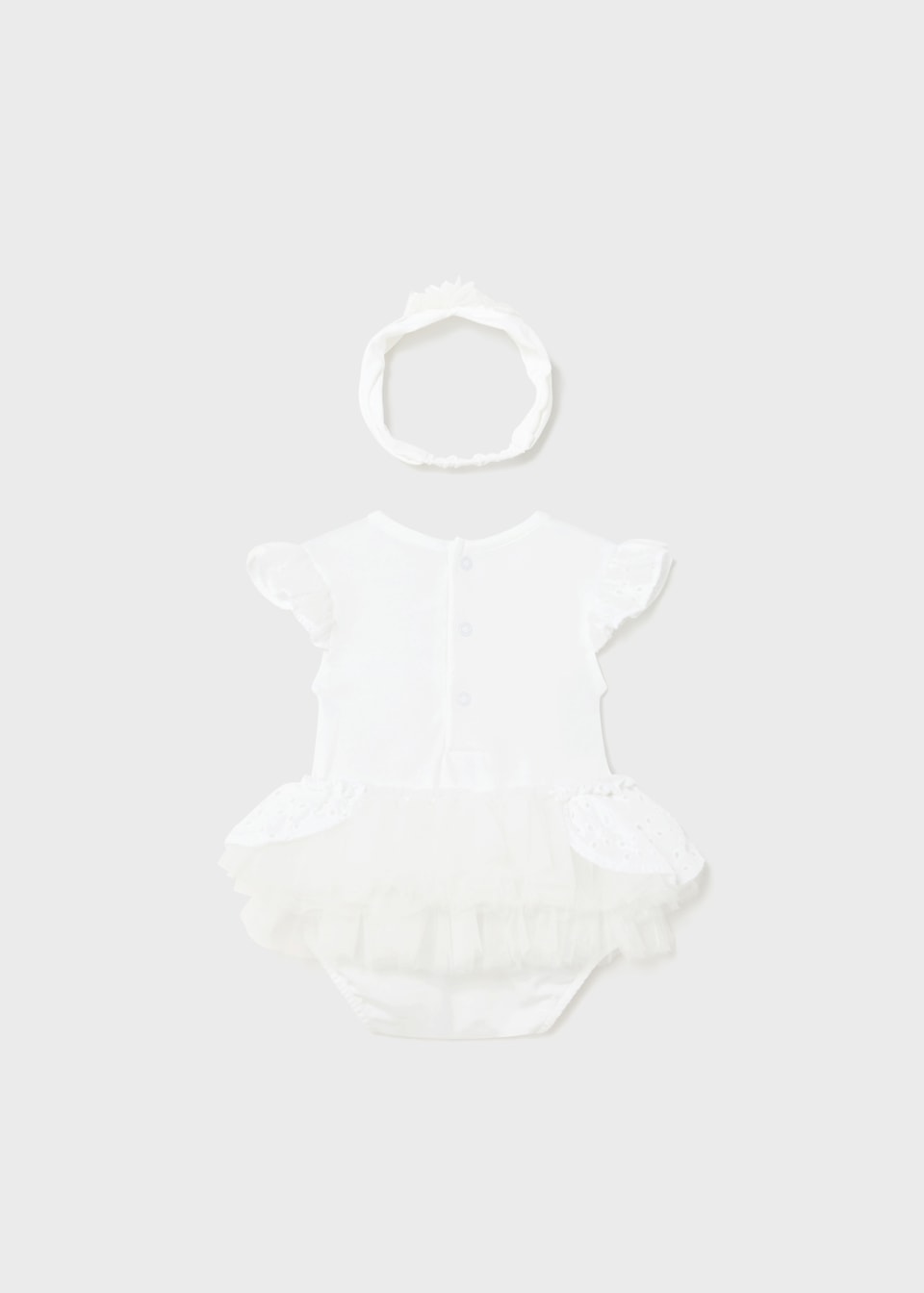 Mayoral Tutu Bodysuit Romper With Matching Headband - 1702