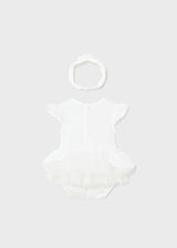 Mayoral Tutu Bodysuit Romper With Matching Headband - 1702