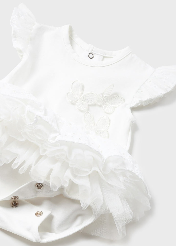 Mayoral Tutu Bodysuit Romper With Matching Headband - 1702