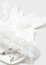 Mayoral Tutu Bodysuit Romper With Matching Headband - 1702