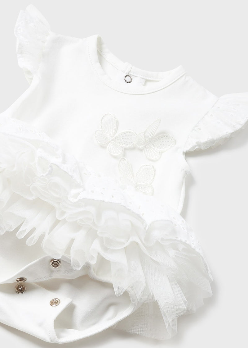 Mayoral Tutu Bodysuit Romper With Matching Headband - 1702