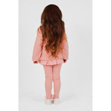 Harris Kids "Orla" Girls Ribbed Jumper & Legging Set - Dusky Pink