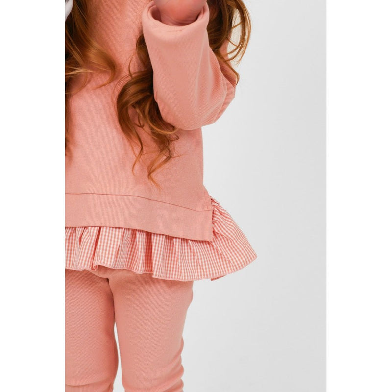 Harris Kids "Orla" Girls Ribbed Jumper & Legging Set - Dusky Pink