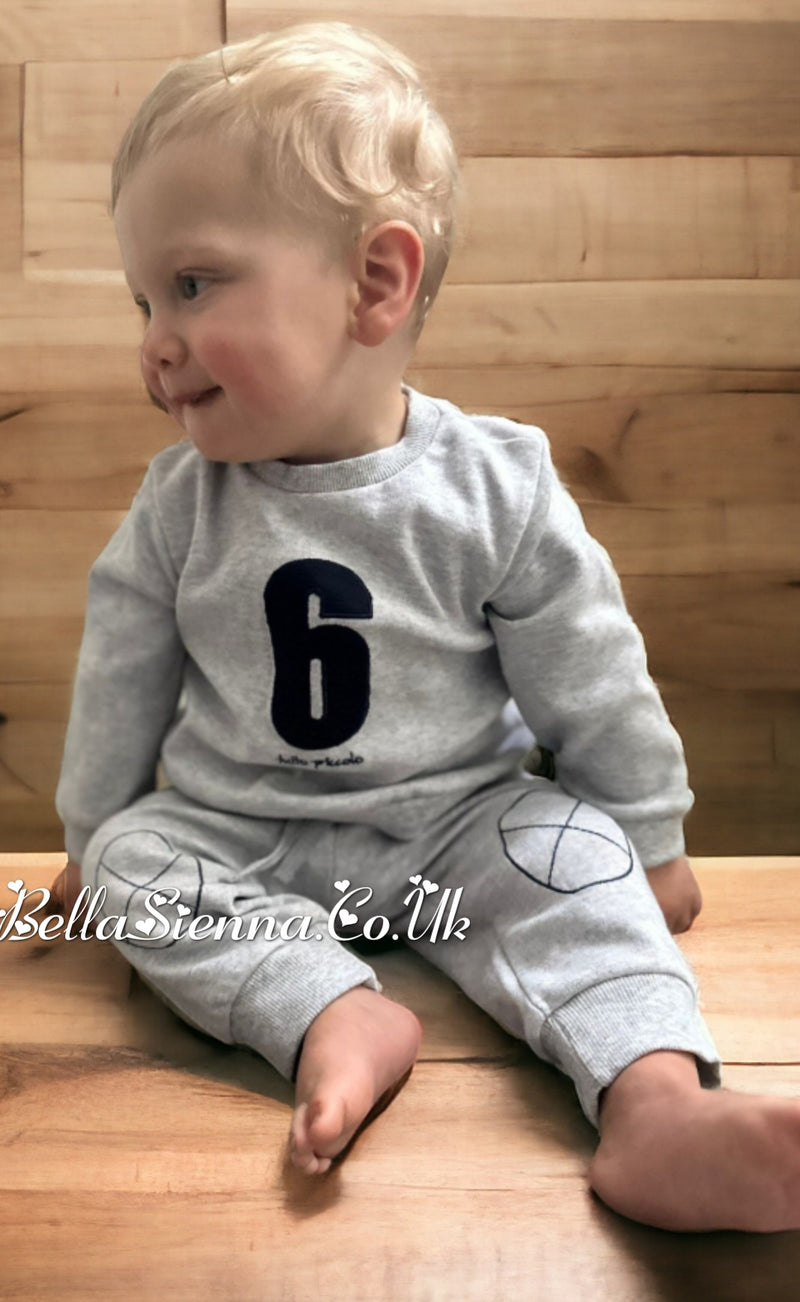 Tutto Piccolo Two Piece Tracksuit, Joggers & Jumper - Grey - 4595