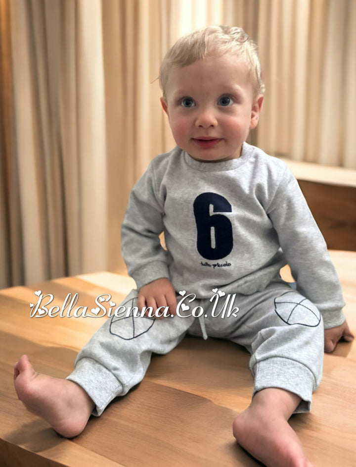 Tutto Piccolo Two Piece Tracksuit, Joggers & Jumper - Grey - 4595
