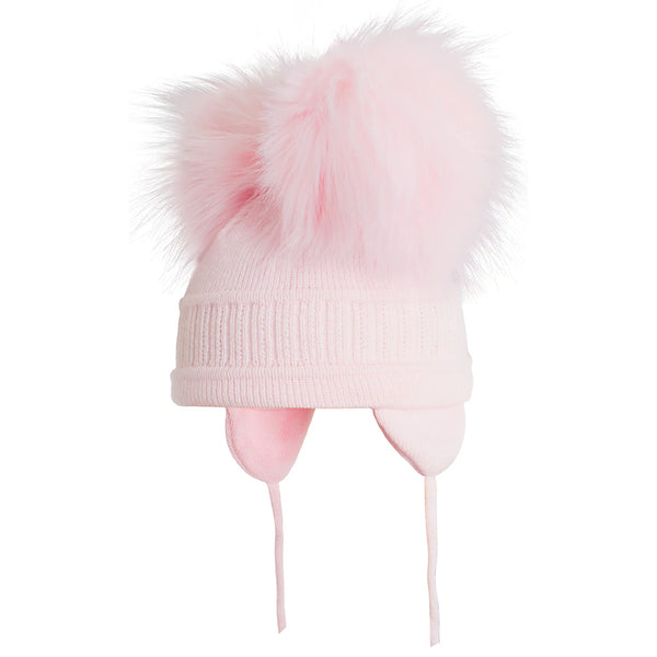 Sätila "TINDRA" Pink Double Pom Pom Hat